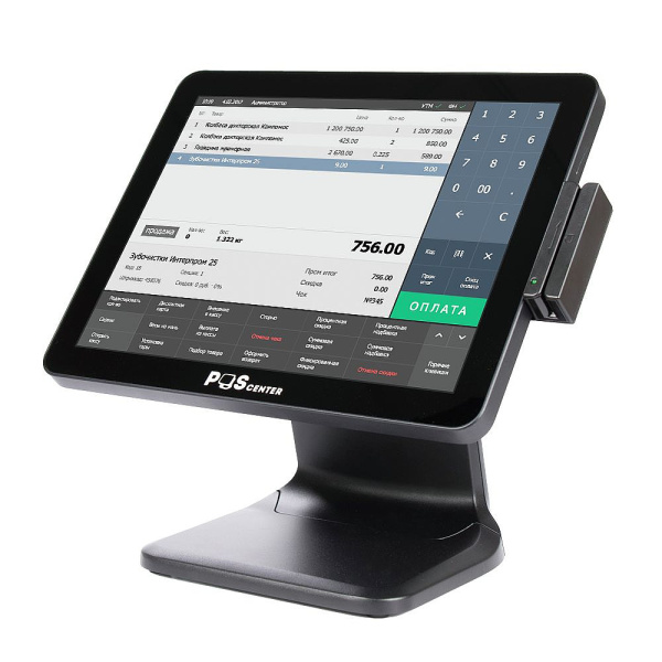 POS терминал-моноблок POSCenter POS 101-17 Pro (17", PCAP, N100, RAM 8Gb, SSD M2 128Gb, MSR) без ОС